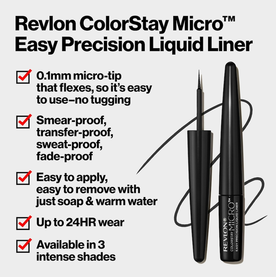 image 1 of Revlon Colorstay Liquid Eyeliner Longwearing Waterproof and Smudgeproof Eye Makeup with Ultra-fine Tip - Blackout, 2.5ml | Multi