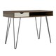 image 3 of Concord desk with storage in brown / grey