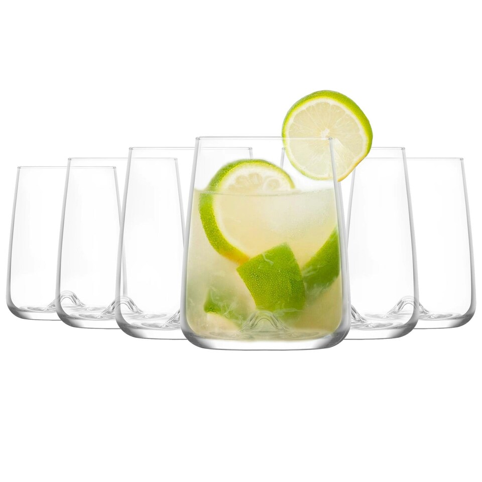 image 1 of LAV Terra Highball Glasses - 590ml - Clear - Pack of 6 Clear