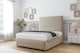 image 2 of Sloomy Monaco Almond Coniston Divan Bed With Mattress No Drawers With 26" Strutted Headboard & 12" Matching Footboard 3' Single | Cream | Almond | Single | 1