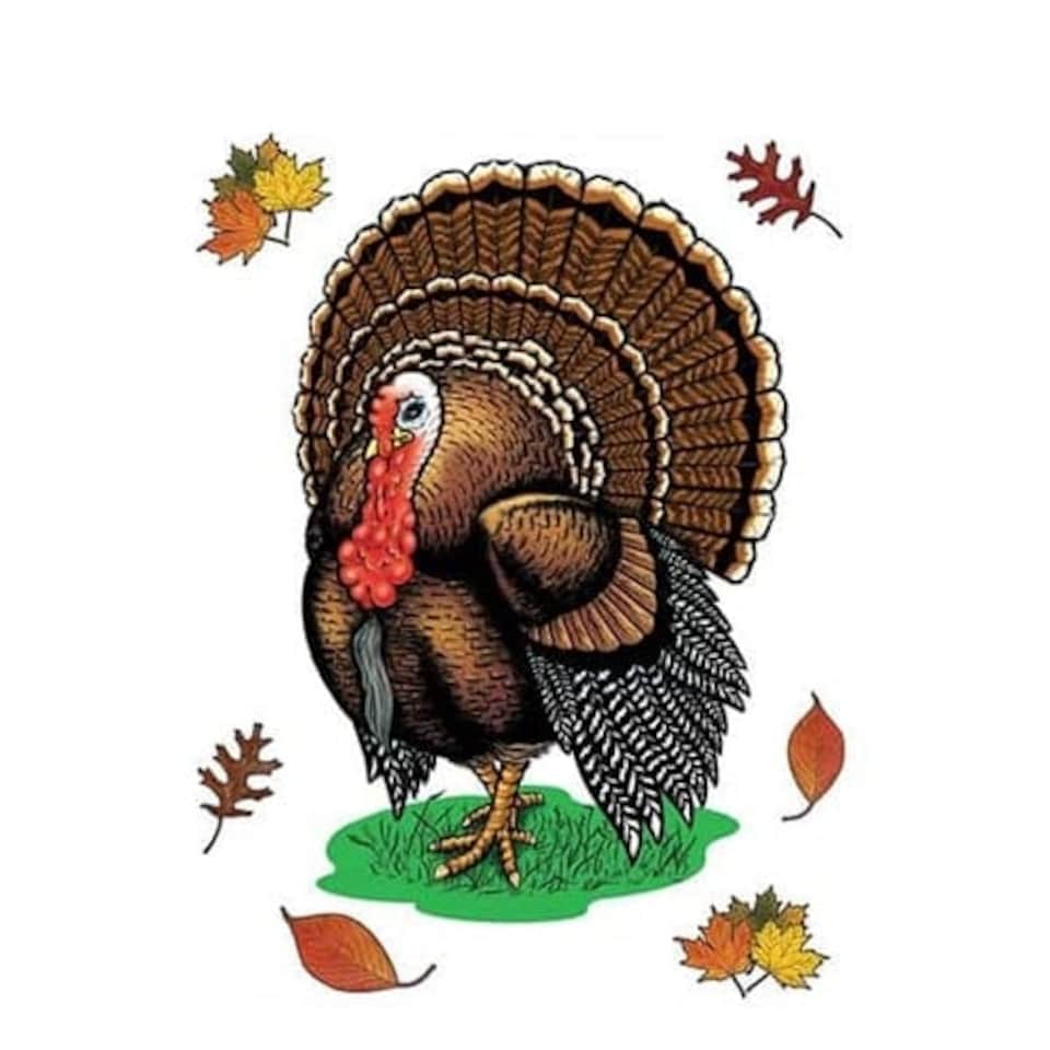 Happy Thanksgiving Turkey Clings - 15 Inches / 38cm