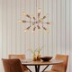 image 2 of Hal Large Industrial Style Multi Arm Pendant Light, Aged Pewter & Copper with Adjustable Heads