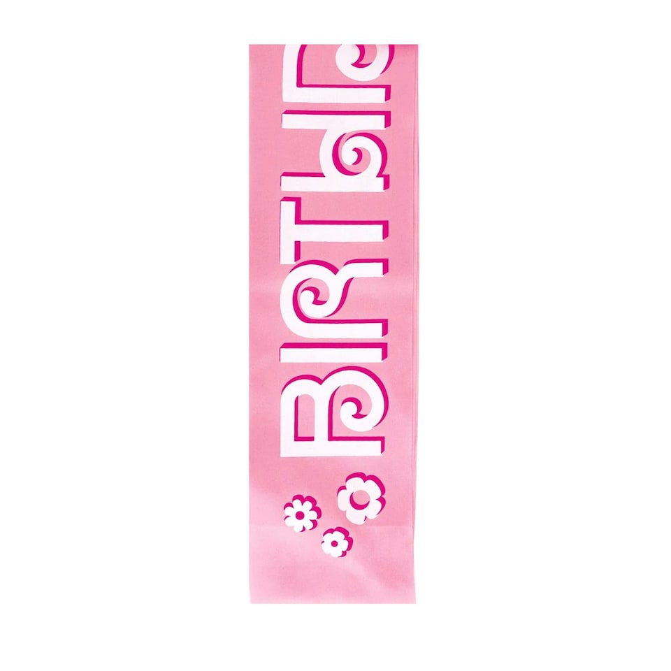 image 1 of Unique Satin Birthday Sash - Pink - One Size