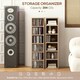 image 3 of HOMCOM Set of 2 CD Storage Units with Adjustable Shelves Natural