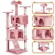image 4 of Yaheetech 156 cm Multilevel Indoor Cat Climbing Frame Pink