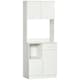 image 1 of HOMCOM Kitchen Cupboard w/ Hutch Pantry Storage Cabinet, Microwave Shelf