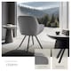 image 4 of Lounge Armchair Living Room Accent Chair 360 Swivel Slim Steel Legs Velvet Fabric | Grey | grey | 4