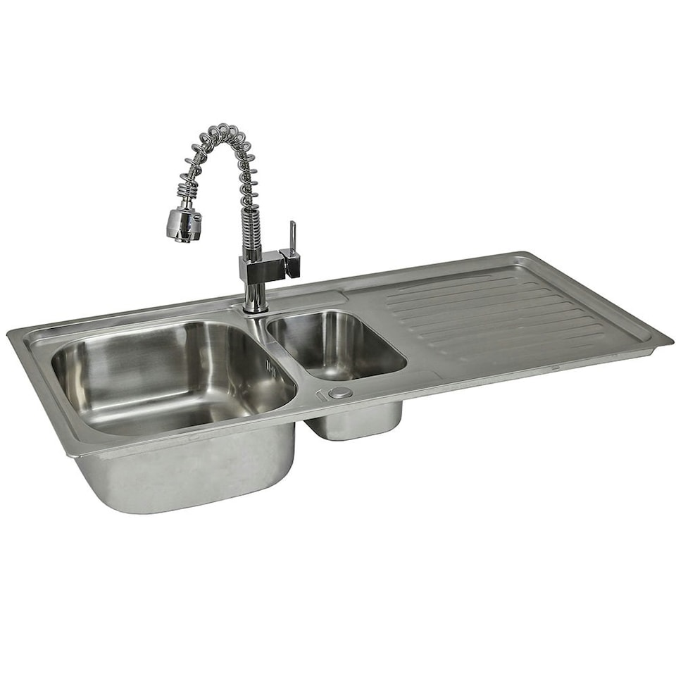 image 1 of Premium Stainless Steel Kitchen Sink & Padstow Tap Silver