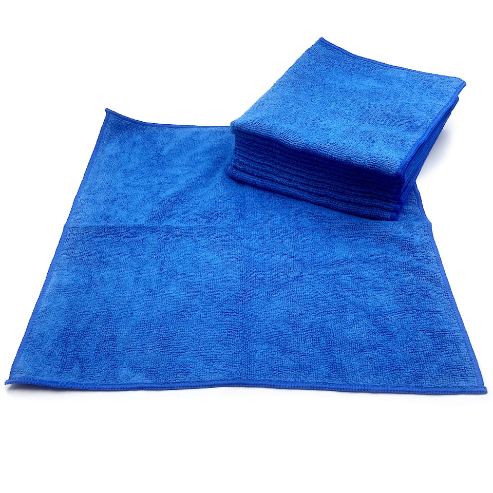 image 1 of Microfibre Cleaning Cloth 40x40cm Super Absorbent Lint Free Microfiber Cloths Cleaning for Home, Kitchen, Mirrors, Car - Pack of 10
