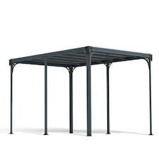 Milano 4300 Garden Gazebo Grey Bronze - Polycarbonate - L426 x W309 x H225 cm - Grey