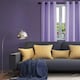 image 4 of Lilac Eyelet Curtains - Thermal Blackout Curtains - 46 x 63 Inch Drop - 2 Panel | Purple | One Size