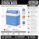 image 8 of 24L 240V AC & 12V DC Coolbox Hot Cold Portable Electric Cool Box | Blue