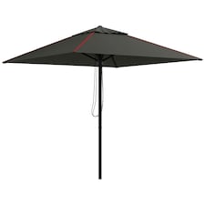 Outsunny Sun Parasol with Vent, Table Umbrella for Patio, Garden, Pool, Grey