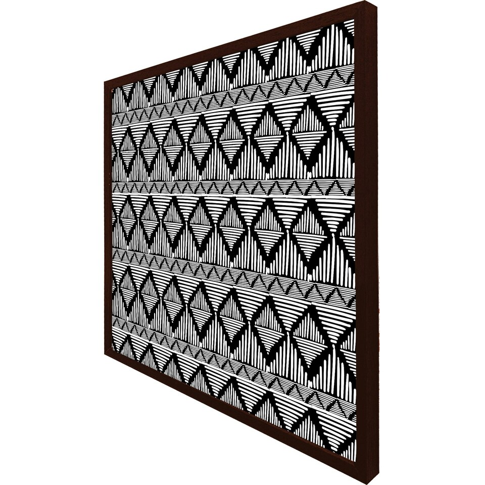 image 1 of Geometric line pattern (Picutre Frame) White | XL