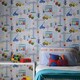 image 2 of Holden Décor Road Works Ahead Construction Wallpaper - Blue - 10m x 52cm Blue