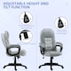 image 4 of HOMCOM Executive Office Chair, PU Leather High Back Desk Chair, Swivel Computer Chair with Adjustable Height and Tilt Function, Grey