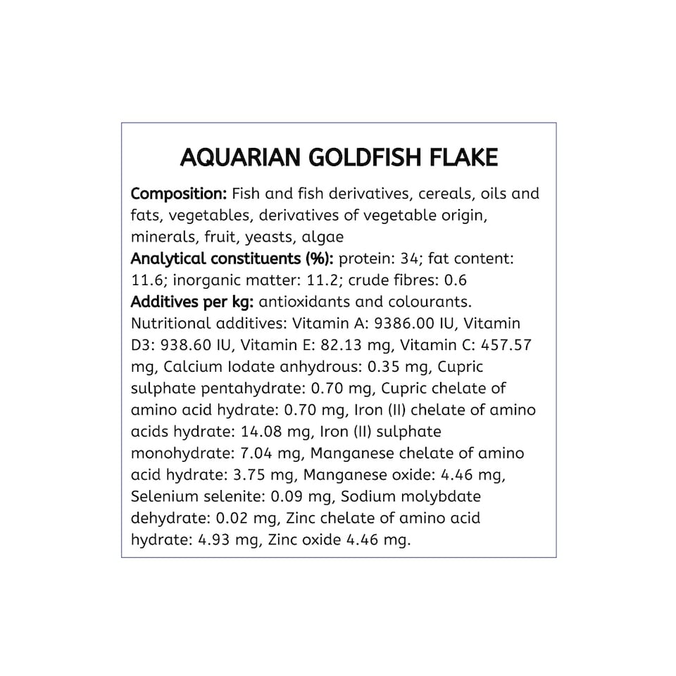 image 1 of Aquarian Goldfish Food Flakes 200g Pack of 6 Aquarium Fish Food Fish Feeding Supplies