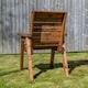 image 8 of Charles Taylor Hand Made Traditional Chunky Rustic Wooden Garden Chair Furniture Flat Packed | Brown | Brown
