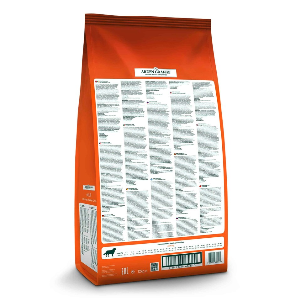 image 1 of Arden Grange Adult Dog Food With Fresh Chicken and Rice - 12kg