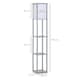 image 5 of HOMCOM 3Tier Floor Lamp, Floor Light with Storage Shelf, Reading Standing Lamp with Acrylic Shade for Living Room, Bedroom, Kitchen, Dining Room, Office, Dorm, 160cm, Grey