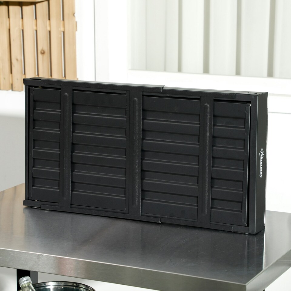image 1 of Outsunny Portable Charcoal Grill with Pull-Out Charcoal Basin