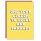 image 1 of One Year Closer Socks Sandals Cheeky Her Funny Birthday Card