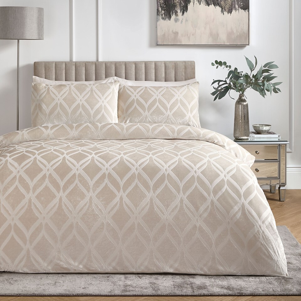 image 1 of Soiree Belfort Duvet Cover Set Champagne