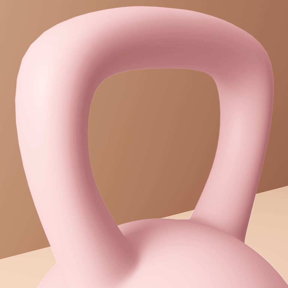 image 1 of SPORTNOW Soft Kettlebell, 6kg Kettle Bell with NonSlip Handle for Home Gym Weight Lifting and Strength Training, Pink and Grey | Multi