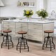 image 5 of Industrial Adjustable Height Retro Bar Stool Brown Brown