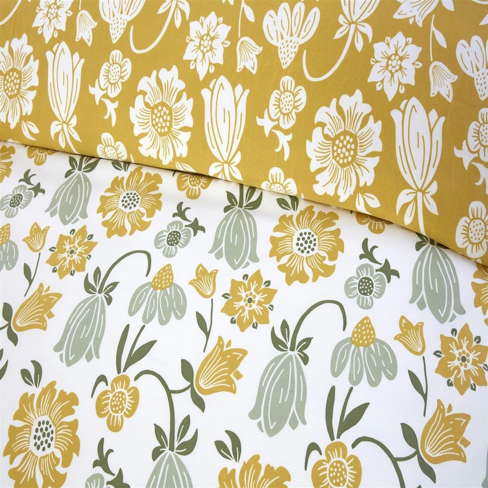 image 1 of Victorian Bloom Green Duvet Cover Set Green | Single