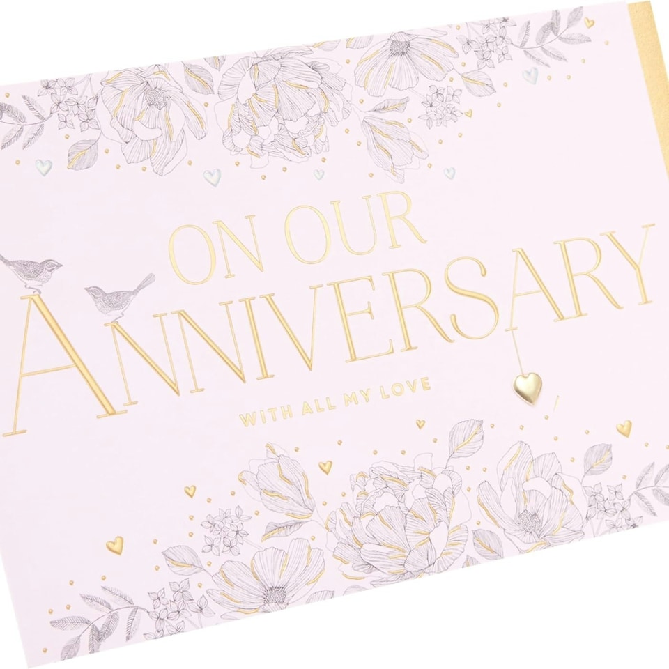 image 1 of Love Design Anniversary Card with Heartfelt Message