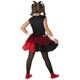 image 3 of Harley Quinn Girls Costume - Red/Black/White - M M