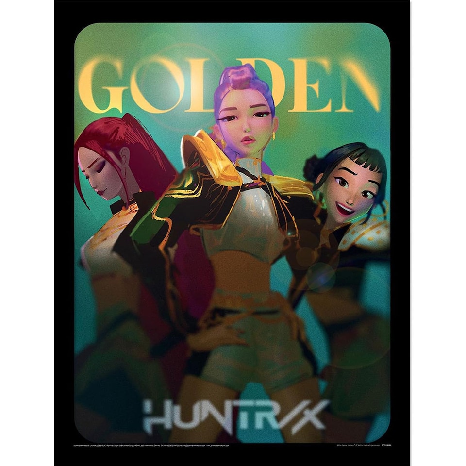 K-Pop Demon Hunters Golden Picture Framed Poster | Multi | Multicoloured | One Size | 1