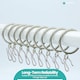 image 8 of Silver Drapery Pin Hooks, Metal Curtain Hooks - 50pcs