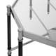image 4 of Stylish Silver Metal Coffee Table With Black Legs, Octagonal Design Decorative Coffee Table For Livingroom Silver