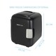 image 3 of MONCOOK Mini Fridge For Bedrooms - Small, Portable & Quiet Mini Fridges For Skincare, Medicine, Food & Drinks - Cooling & Warming Function - 14L - Black Mono
