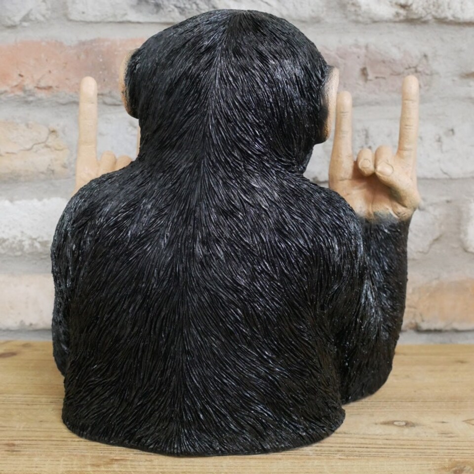 image 1 of Gifts Direct 2 U Rock 'n Roll Monkey Headphone Holder Ornament | Black