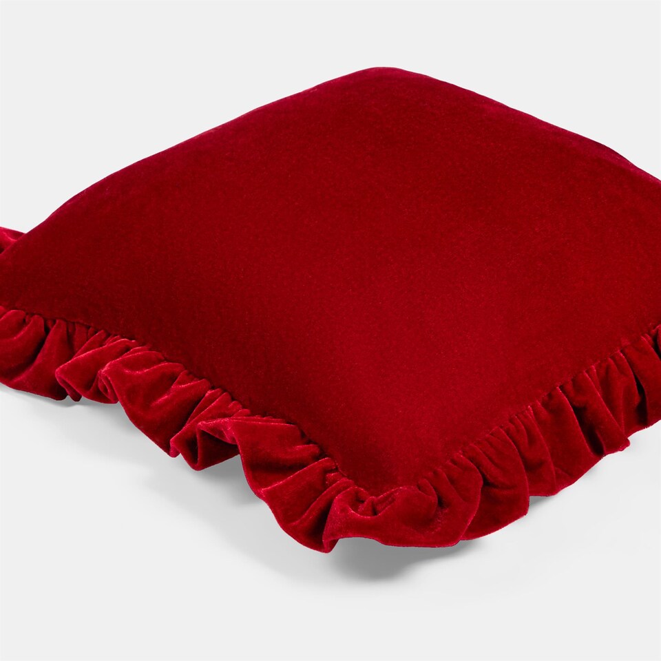 image 1 of OHS 2 Pack Ultra Soft Velvet Plush Square Cushion Covers, Burgundy