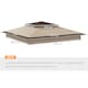 image 5 of Outsunny 3.25mx3.25m 2-Tier Gazebo Cover Replacement, 30+ UV Protection, Beige