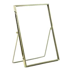 Nicola Spring Standing Metal Photo Frames - 6" x 8" - Gold - Pack of 5 | Gold | White | One Size
