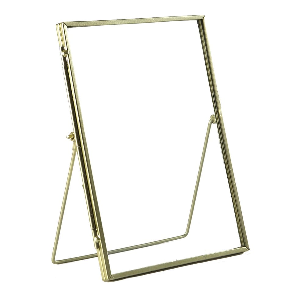 image 1 of Nicola Spring Standing Metal Photo Frames - 6" x 8" - Gold - Pack of 5 | Gold | White | One Size