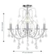 image 3 of First Choice Lighting Chrome 5 Light Crystal Chandelier Chrome | Clear
