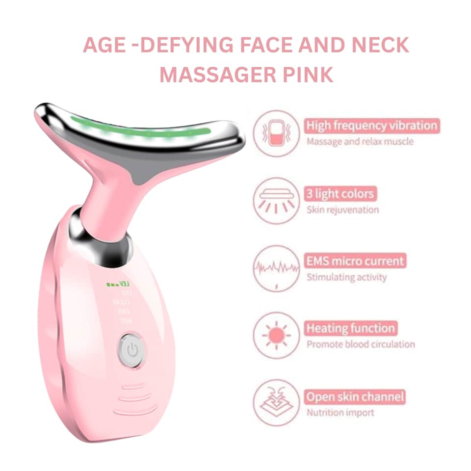 image 1 of Erth Skin London Age -Defying Face And Neck Massager Pink