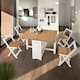 image 6 of Santos Butterfly Dining Set - Navy Blue - Distressed Waxed Pine | Black | 5