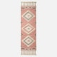 image 2 of Homescapes Pali Pink Kilim Runner Wool Rug - 66 x 200 cm | Pink | 66 x 200 cm
