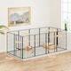 image 7 of PawHut Dog Pen, 12-Panel Puppy Pen for Large Dogs, 100Hcm, Black | Multi | Not provided