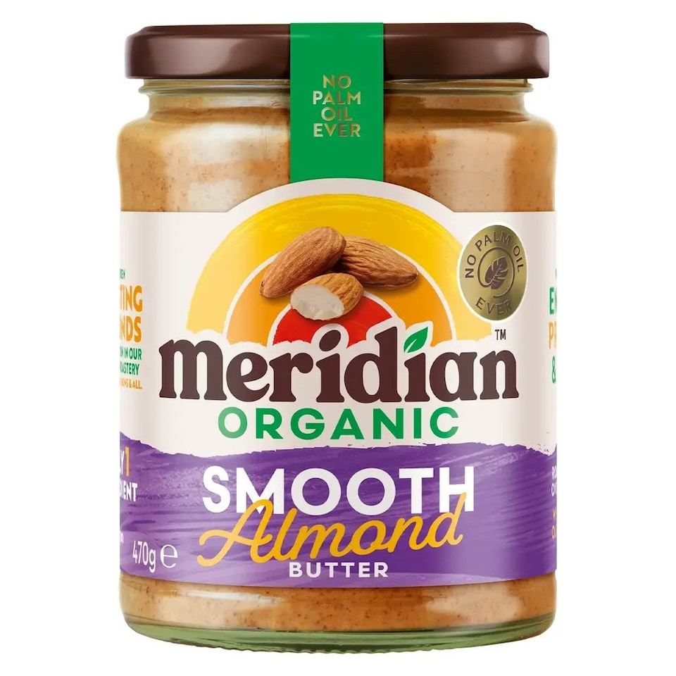 image 1 of Organic Smooth Almond Butter 470g (Meridian)