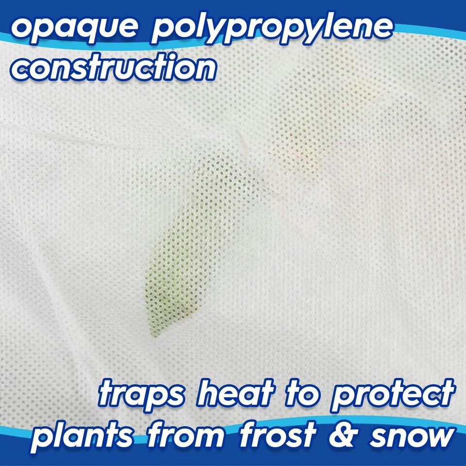 image 1 of Harbour Housewares Plant Fleece Frost Protection Cover with Drawstring - 120cm x 180cm White