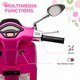 image 4 of AIYAPLAY Vespa Licensed 12V Kids Electric Bike w/ 2 Training Wheels, Pink