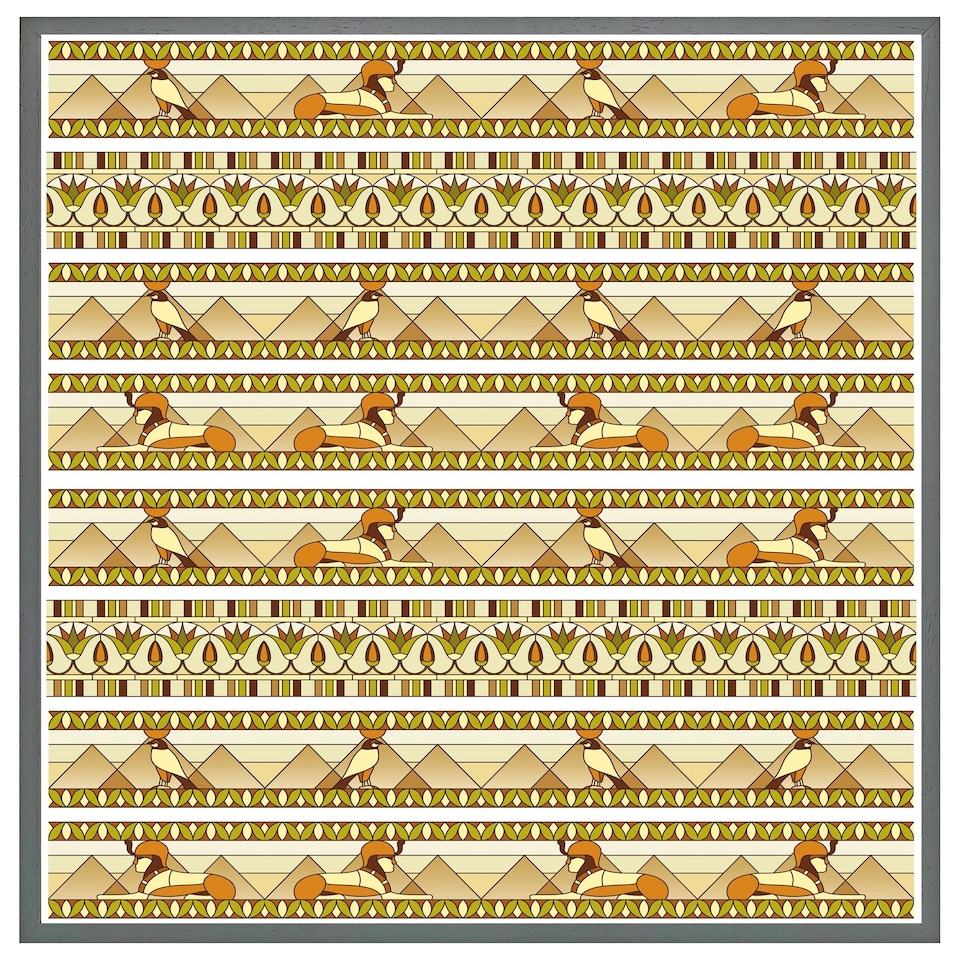 image 1 of Ornament of ancient egypt to the frescoes (Picture Frame) Brown | XS